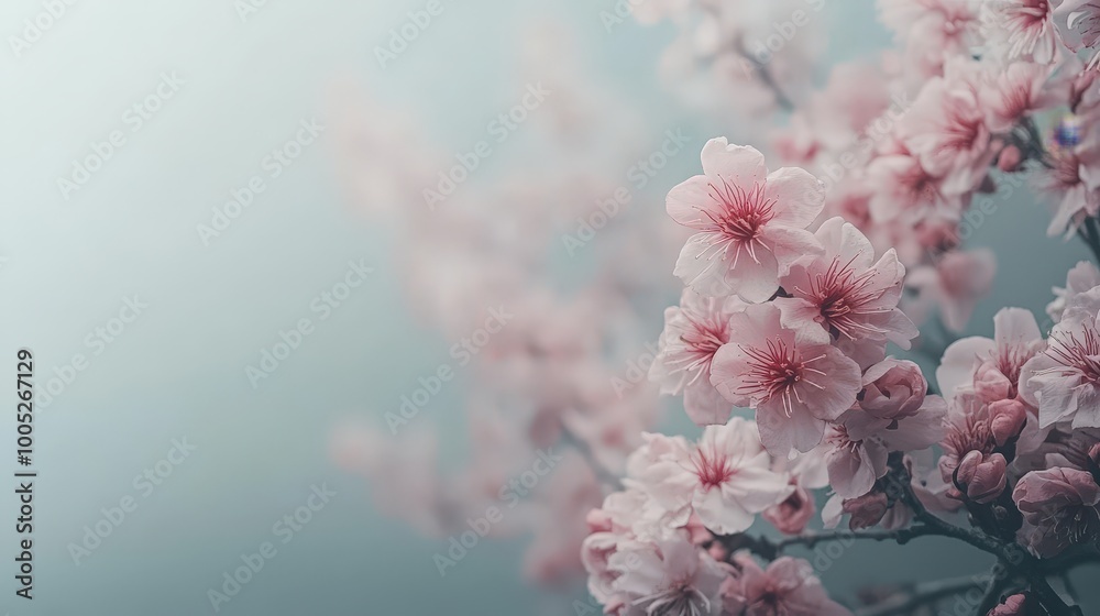 Wall mural Delicate Pink Cherry Blossoms