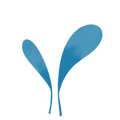 Aesthetic blue leaves illustration