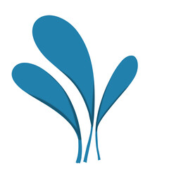 Aesthetic blue leaves illustration