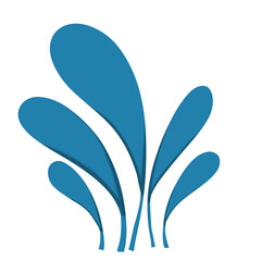 Aesthetic blue leaves illustration