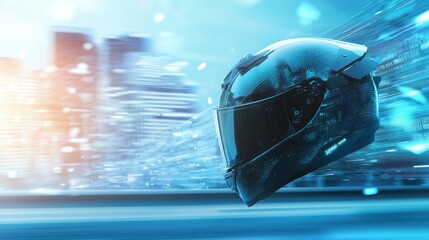 Futuristic Headgear: The Next Generation of Innovation in a Neon-Drenched Sci-Fi World