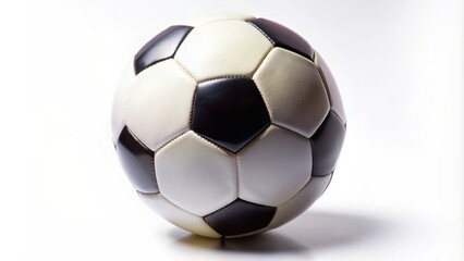 Fototapeta premium Soccer ball isolated on white background, football, soccer, isolated, sport, equipment, white, round, leather