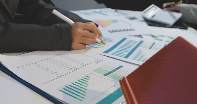 
Business team people planning hand using laptop for working technology and business Net zero and carbon neutral concept.NET ZERO icons and symbols save the eco world and reduce pollution.