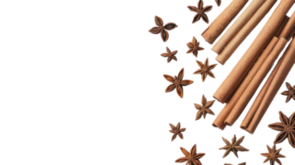 cinnamon stick on a transparent background