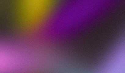 Vibrant purple yellow blue color spots grainy gradient backdrop design background. Abstract soft colors gradient modern website header, web poster and banner