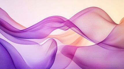 Fototapeta premium Abstract waves of purple and pink silk