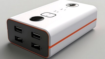 Obraz premium A multi-port charger with USB and AC outlets for powering devices.