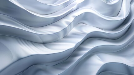 Obraz premium Abstract Silver Fabric with Wavy Lines and Soft Textures