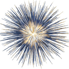 Obraz premium Radiant Blue and Gold Firework Burst
