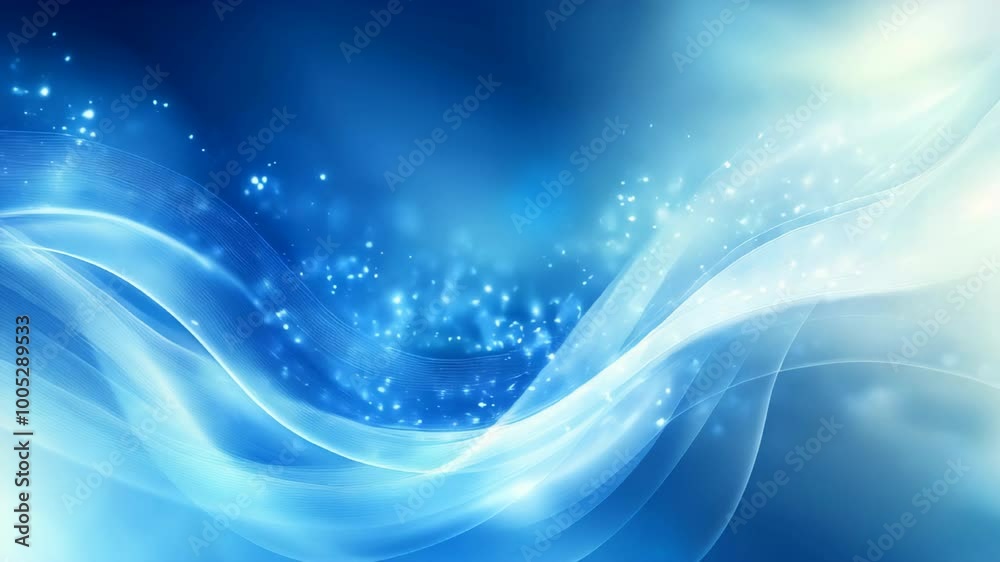 Poster this mesmerizing backdrop features gentle waves of blue with sparkling elements, perfect for creatin
