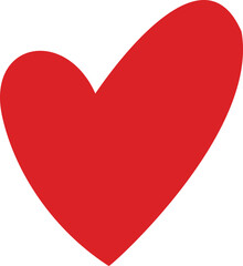 red heart isolated on white