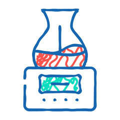 decanter bar wine glass doodle icon sketch vector. decanter bar wine glass sign. isolated symbol illustration