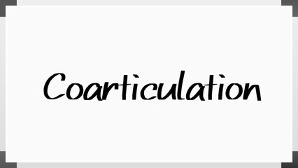 Coarticulation のホワイトボード風イラスト