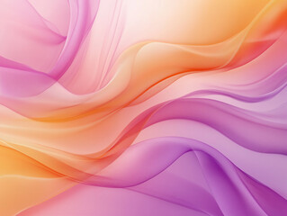 Fototapeta premium A calming abstract design with smooth, flowing gradients blending from deep purple to soft pink and warm orange