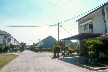 Residential Modern Houses in the Summer With Blue Sky
