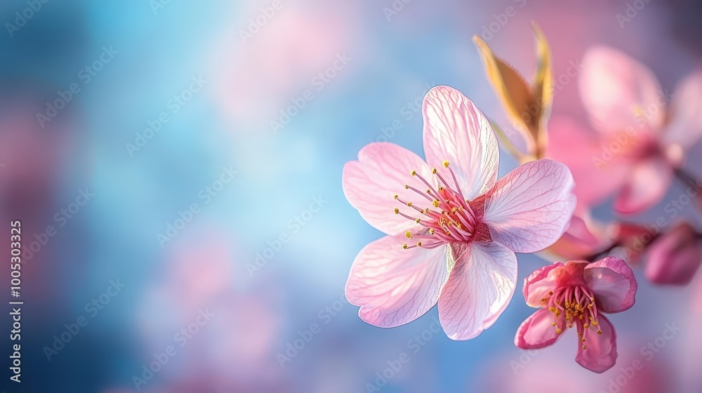 Wall mural Delicate Pink Blossoms