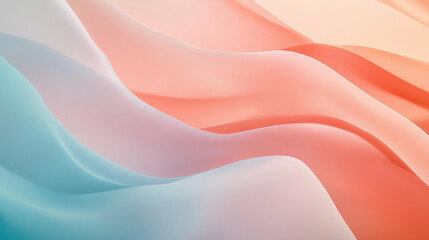 A calm, abstract design with a focus on soft, blurred color gradients--shades of peach, coral, and sky blue v2