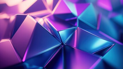 Obraz premium Abstract Geometric Background with Purple and Blue Tones