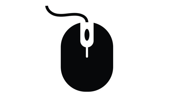 recommend clip art: Illustration of mouse with cable, mouse icon vector, computer mouse icon flat trendy outline style illustration isolated on white background.