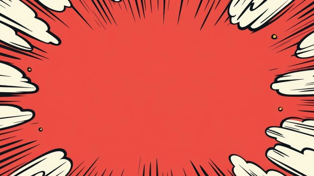 Create stunning comic art with this vibrant red template features eyecatching textures and illustrations for unique designs.