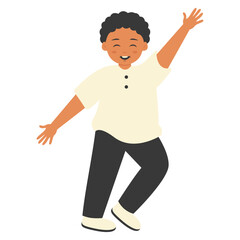 Children's Cartoon Character Illustration. Celebration of World Children's Day. Isolated Vector.