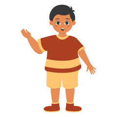 Children's Cartoon Character Illustration. Celebration of World Children's Day. Isolated Vector.