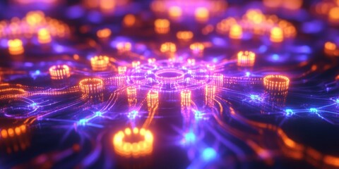 Obraz premium a colorful abstract background with many lights