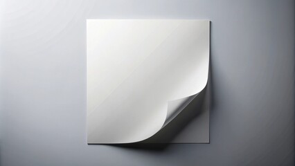 Page curl with shadow on blank sheet of paper, page curl, shadow, blank paper, curled edge, realistic, mockup