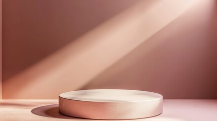 3D render showcasing a vector abstract background with a simple round podium and empty stage, ideal for creating modern product showcases