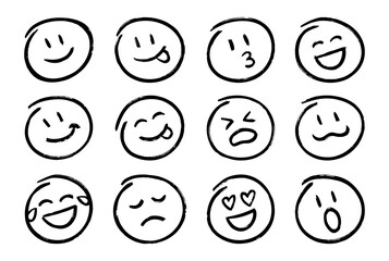 Emoji Face Crayon Doodle Set