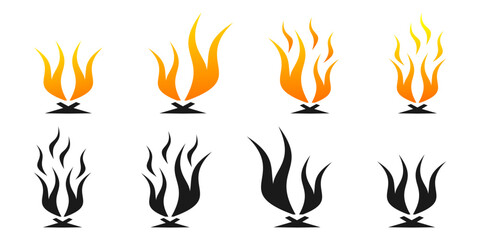 campfire vector design, wood and fire vector, editable fire and wood icon, icon, symbol, illustration, firewood