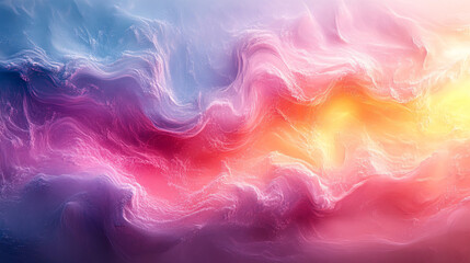 Fototapeta premium abstract colorful swirling clouds background - digital art, pink, yellow, blue, red, fantasy, sky, dreamy