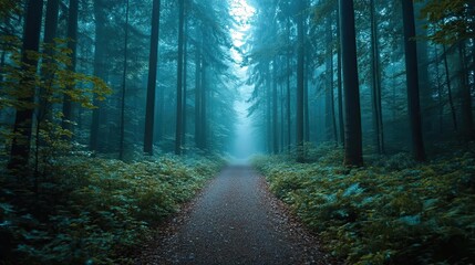 Obraz premium Shoot at ground level in a dense forest