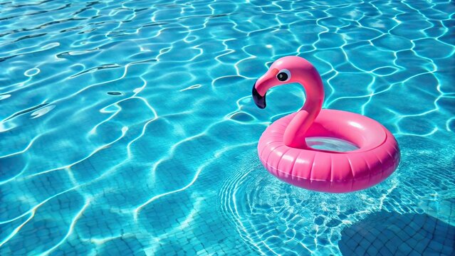 Pool floatie drifting on water