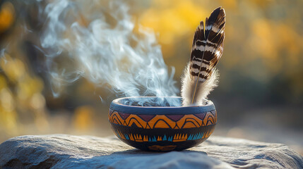 Healing Practices, exploring traditional Native American healing and medicine, with copy space, American Indian Heritage Day