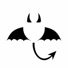 illustration of cartoon devil wings