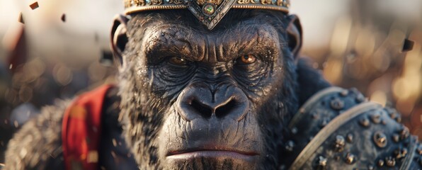 Obraz premium Majestic Gorilla Close-Up in Quality