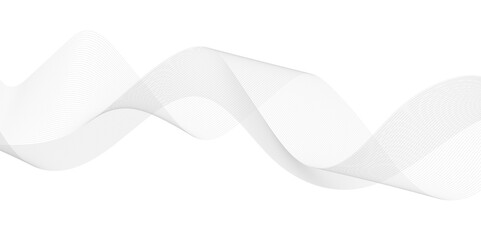 White background with black waves. Wave lines smooth flowing dynamic isolated on white background. 