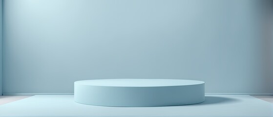Simple Blue Podium Mockup