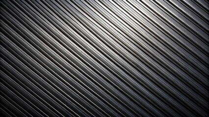 Fototapeta premium Reflected dark textured surface with diagonal ridges
