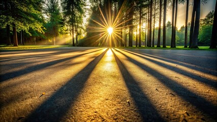 Reflection of sunlight on ground in a sacred place
