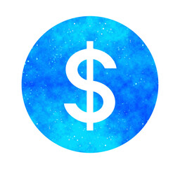 青い星空｜シンプルなドルマーク