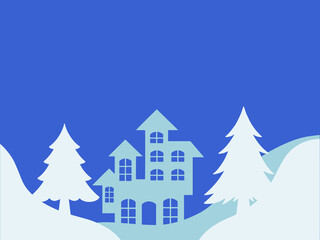 Christmas Silhouette Border Frame Background