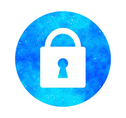 青い星空｜南京錠マーク