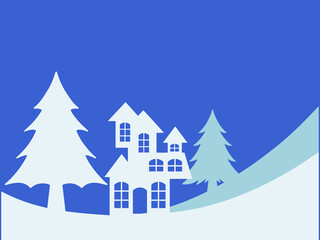 Christmas Silhouette Border Frame Background