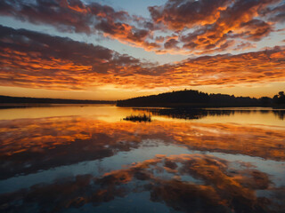 sunset over the mountain