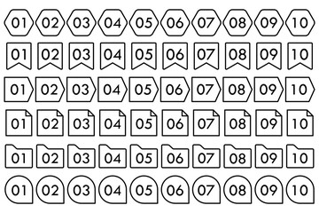 シンプルで使いやすい矢印のセット