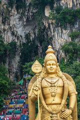 lord shiva golden statue at but cave Kuala Lumpur Malaysia 