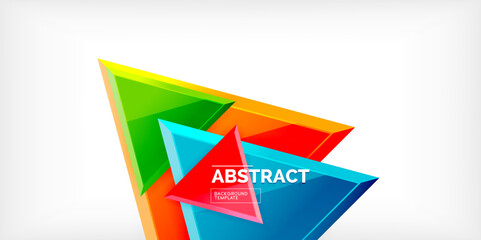 Abstract background - glossy triangles. Vector Illustration For Wallpaper, Banner, Background, Card, Book Illustration, landing page