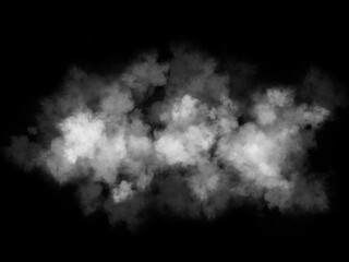 white smoke cloud on Isolated black background . Misty fog effect texture overlays